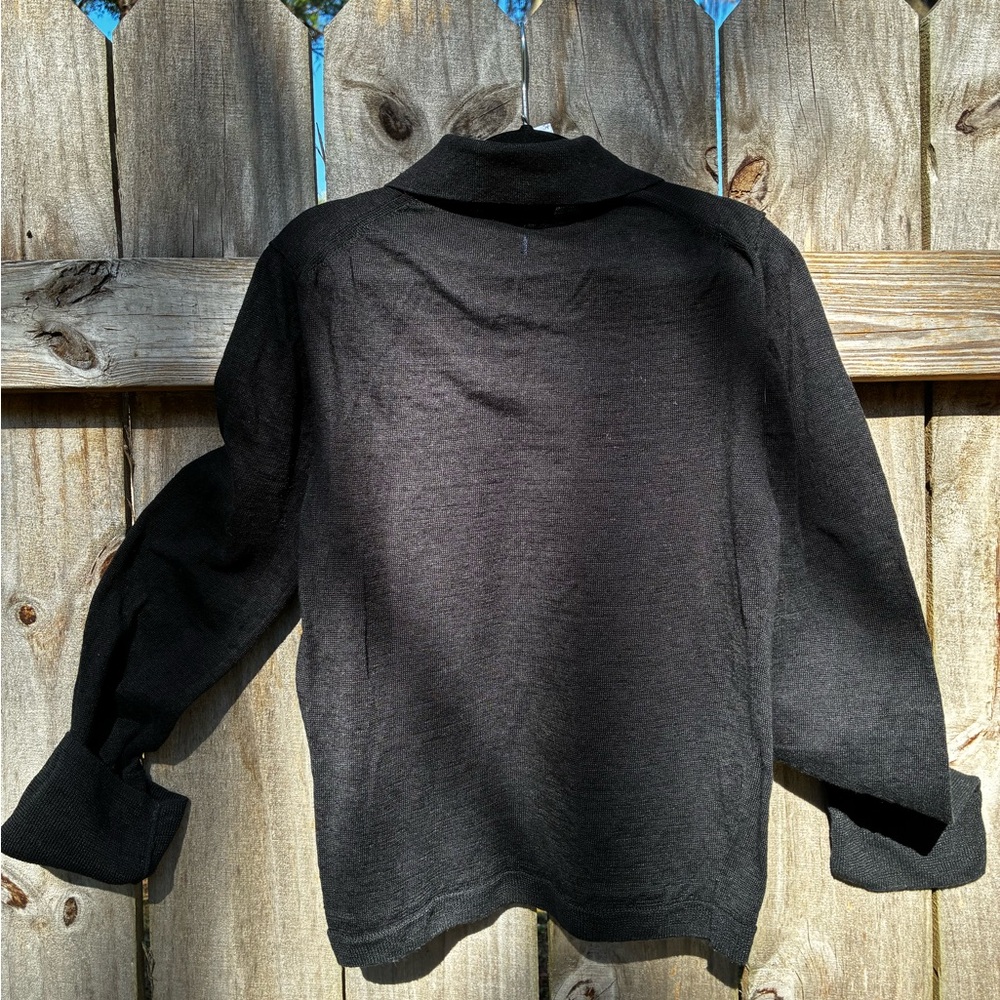 J. Crew Midnight Black Button-Up Sweater - Picture 4 of 12